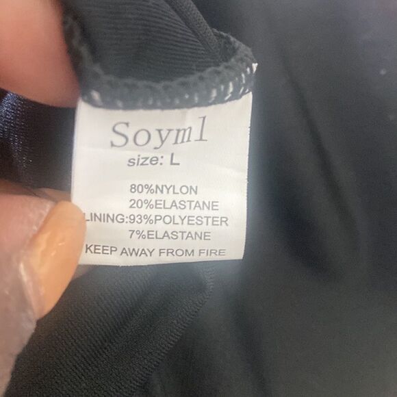 SOYM Black One Piece Swimsuit L - Picture 8 of 8